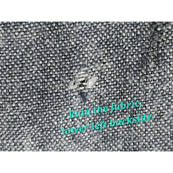 FLAX By Jeanne Engelhart 100% Linen Shorts High Rise Blue Sz M Pull On Casual - Picture 8 of 8